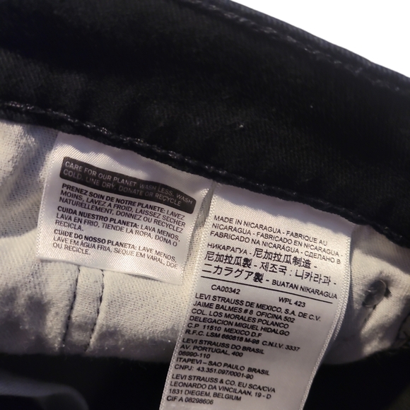 Levi's 513 Men's Size 34 x 30 Black Jeans - Picture 7 of 8